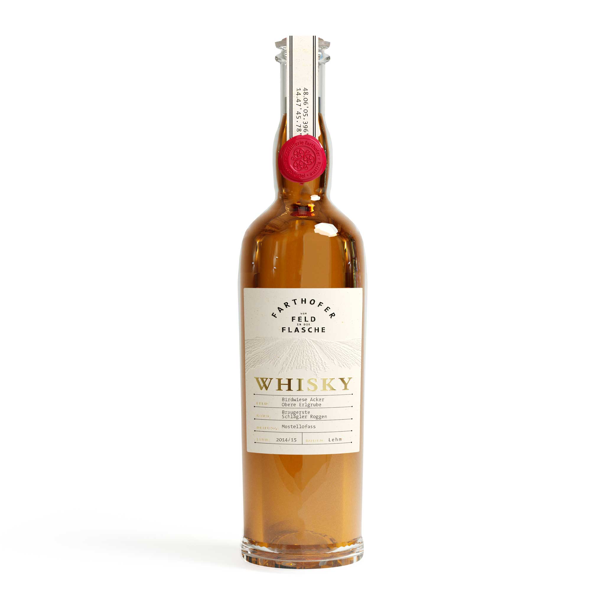 Produktfoto Whisky Braugerste & Schlägler Roggen 2014/15 Mostellofass (52,1 % vol) - Destillerie Farthofer