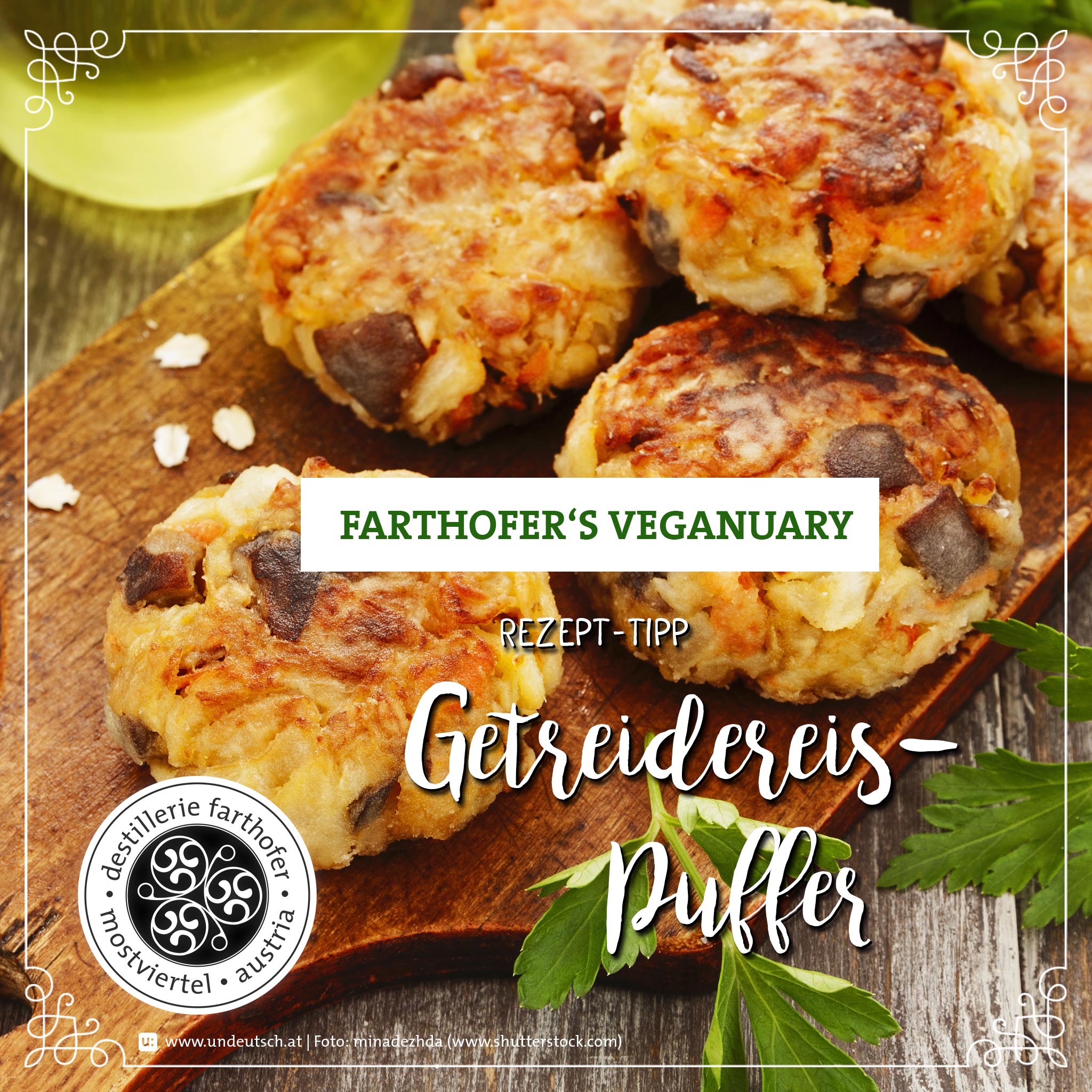 Rezept-Tipp: Farthofer's Veganuary Getreidereis-Puffer | Destillerie Farthofer