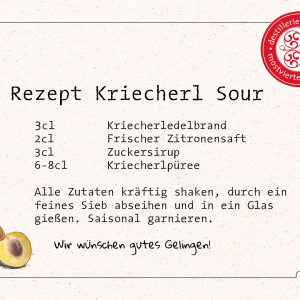 Cocktail-Rezept Kriecherl Sour - Destillerie Farthofer