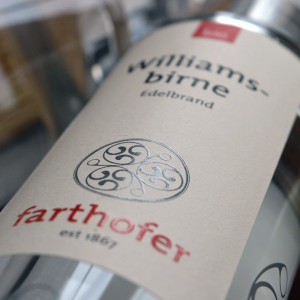 Bio Williamsbirne (700 und 350 ml) Flasche - Destillerie Farthofer