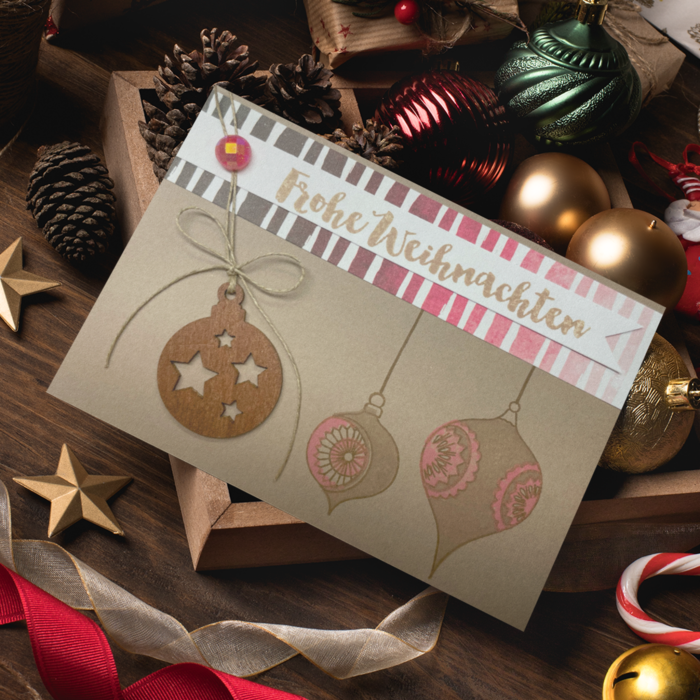 Weihnachtskarte - Unikat von Barbara Weilguni - Destillerie Farthofer